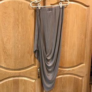 Asymmetrical gray skirt